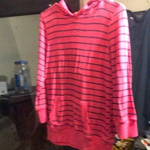 Pink and black hoodie